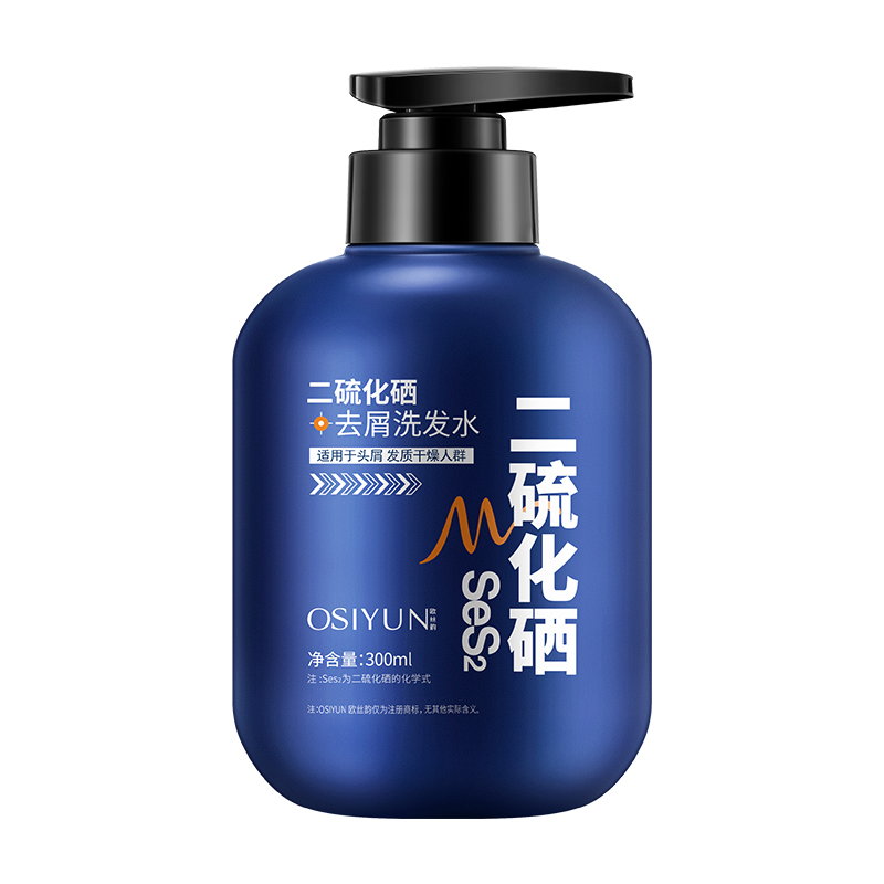SY20121欧丝韵-二硫化硒去屑洗发水300ml（蓝色男士款）新三证款